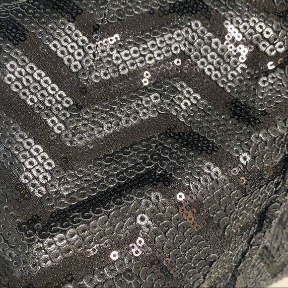 Bebe Dress Women’s Small Black Wonderland Strapless Peplum Sequin Cocktail Dress - Picture 8 of 14